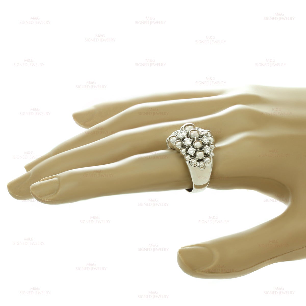 Women's Boucheron Diamond Gold Dome Cluster Ring