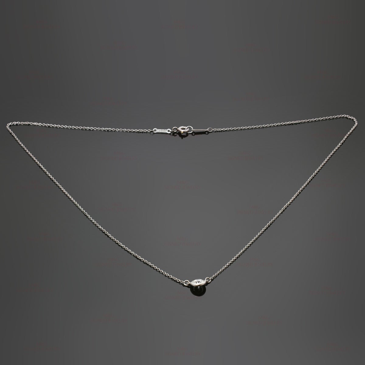 tiffany bezel diamond necklace
