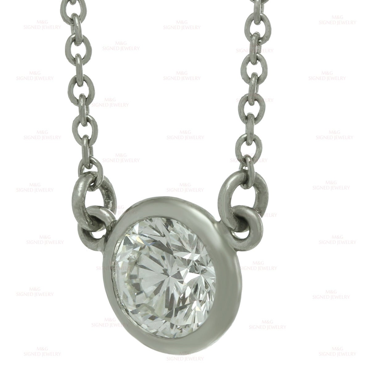 Women's Tiffany & Co. Elsa Peretti Solitaire Diamond Platinum Necklace