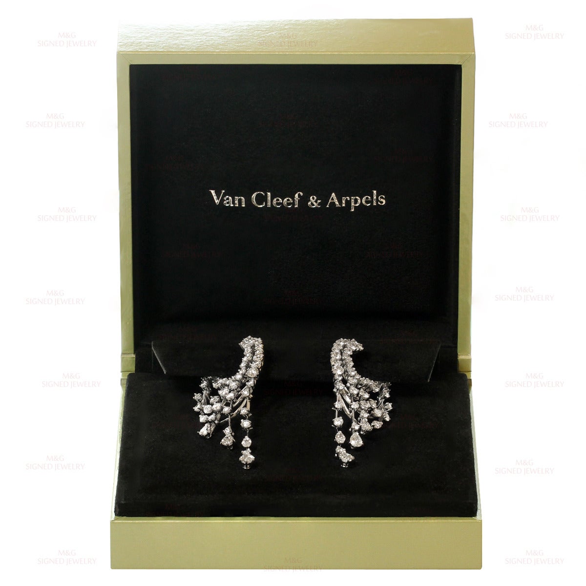 Van Cleef & Arpels Diamond White Gold Chandelier Earrings 4