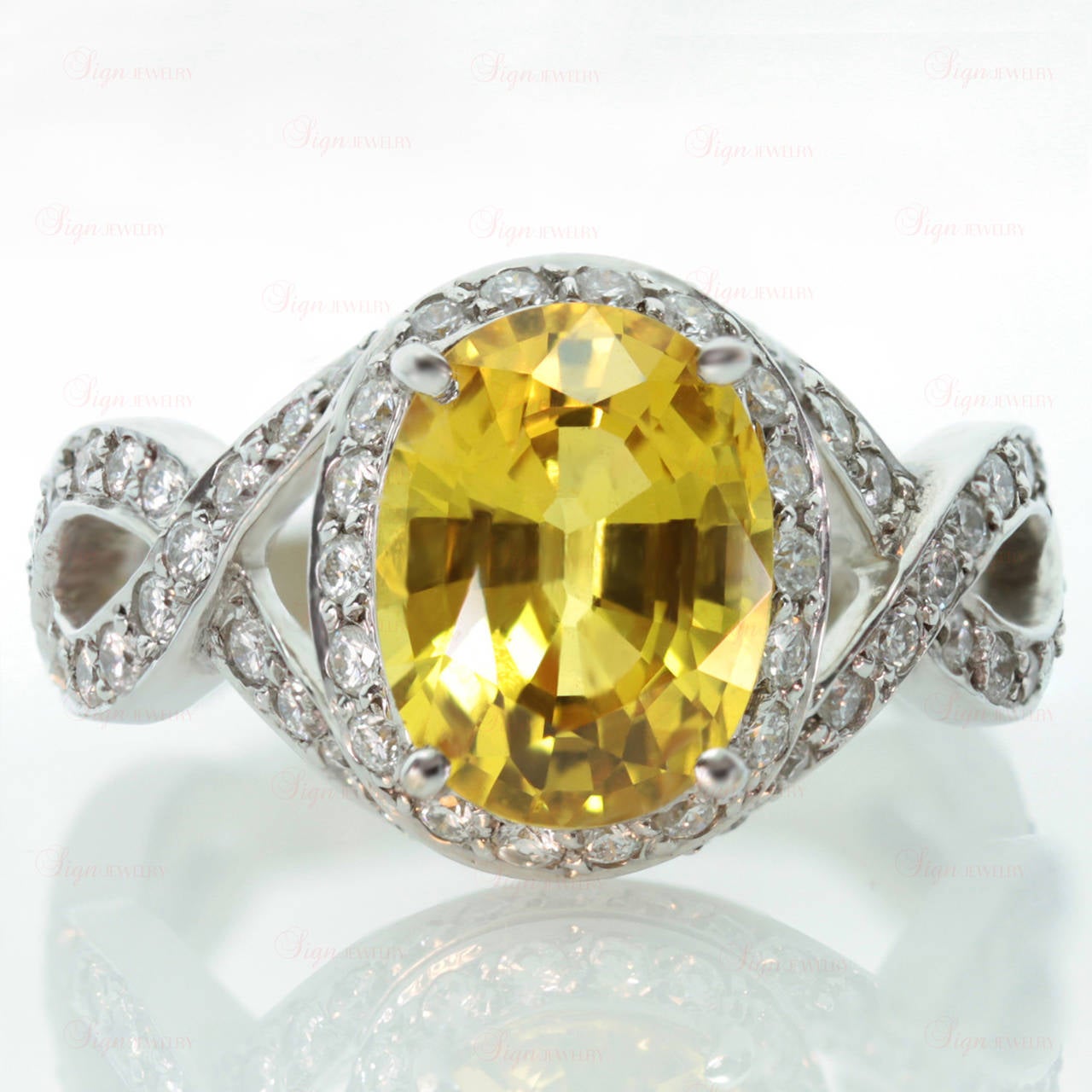 yellow sapphire cocktail ring