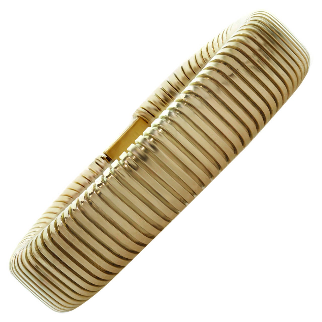 1940s Flexible Gold Snake Bracelet at 1stdibs