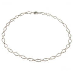 Diamond Marquise Link Gold Evening Necklace 12