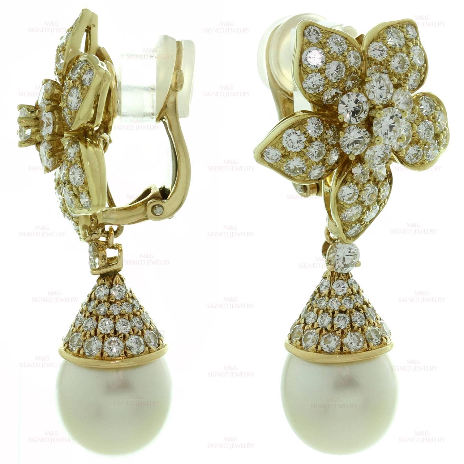 van cleef flower earrings