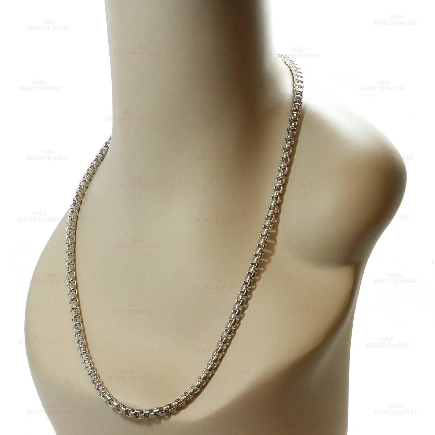 Women's or Men's Sterling Silver Box Chain Necklace