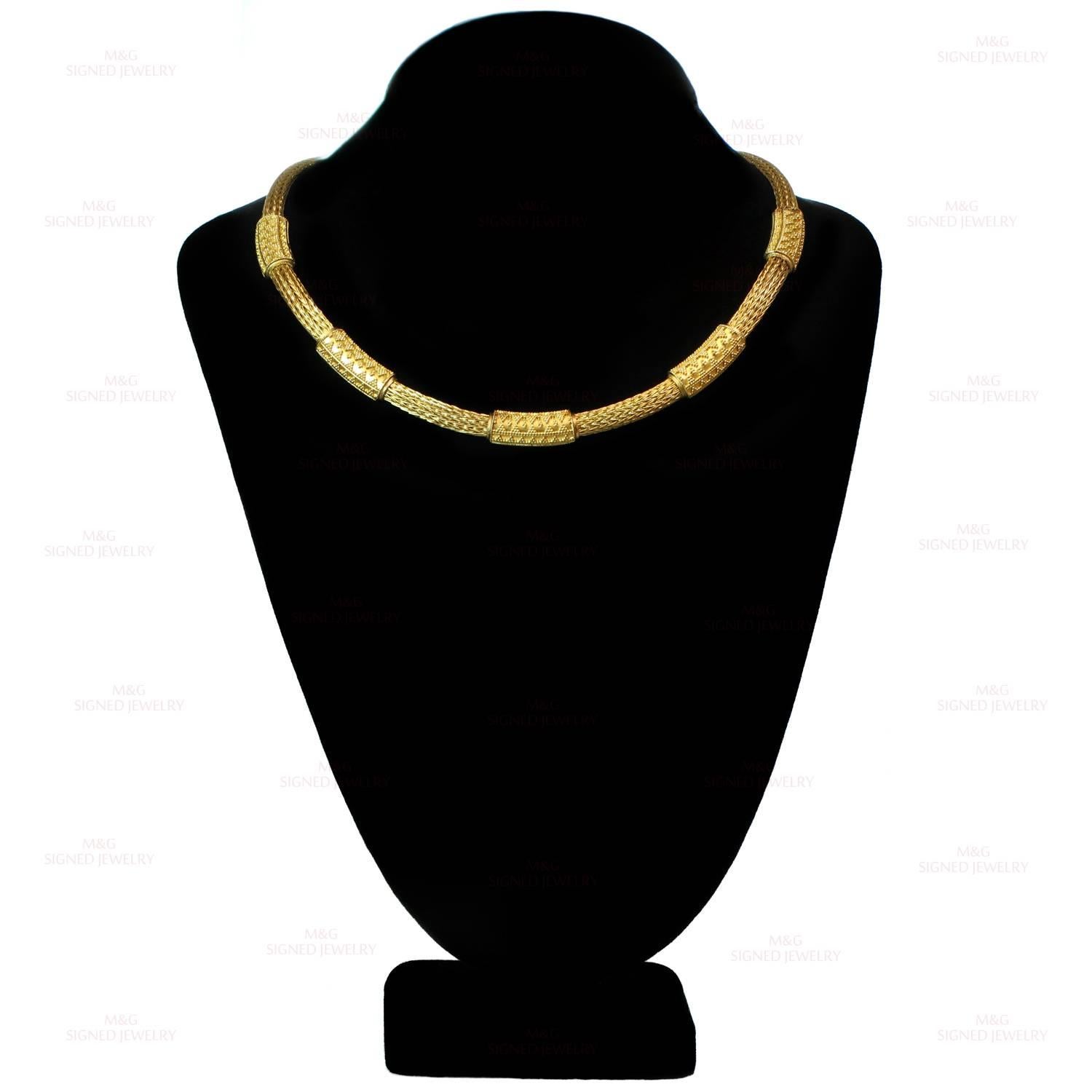 Ilias Lalaounis Gold Mesh Necklace In Good Condition In New York, NY