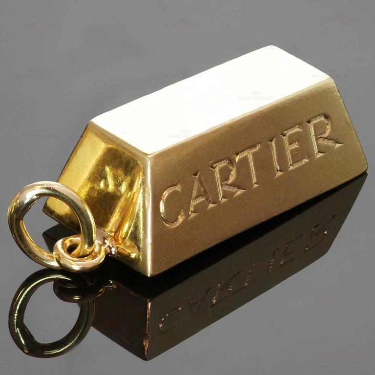 Solid Ingot Bar Pendant Charm 