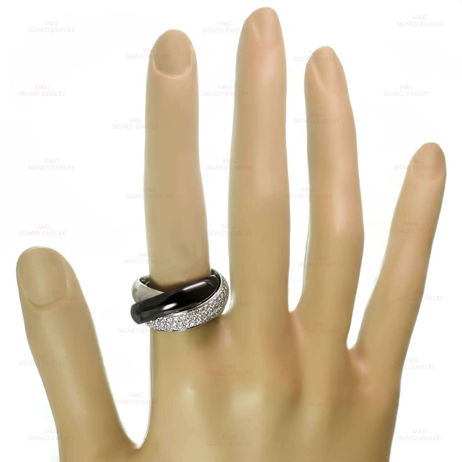 cartier trinity ring black ceramic
