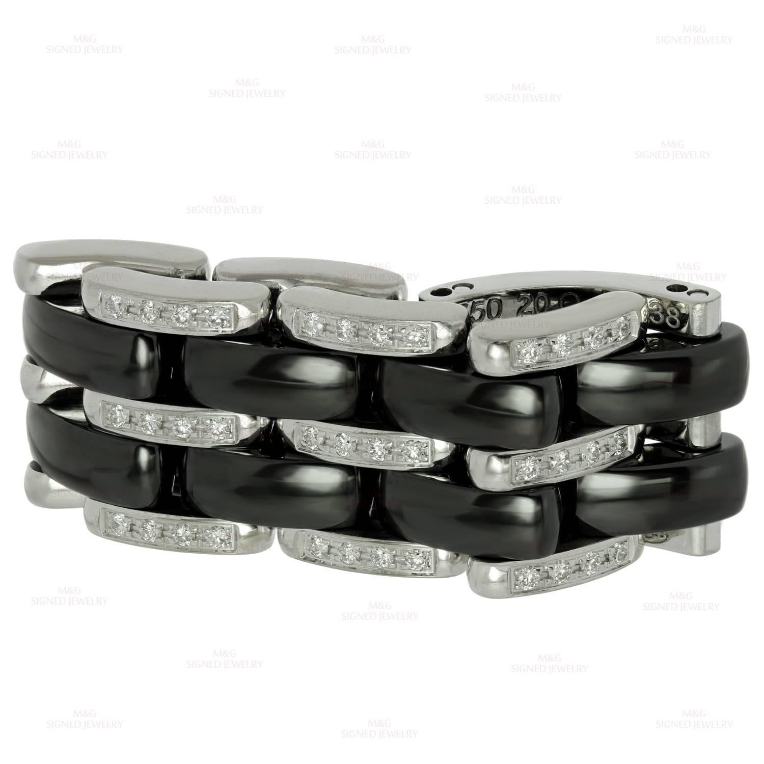 Chanel Goldring mit Ultra-Diamant aus schwarzer Keramik 1