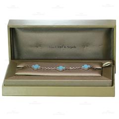 Van Cleef & Arpels Bracciale Alhambra in turchese naturale a 5 motivi