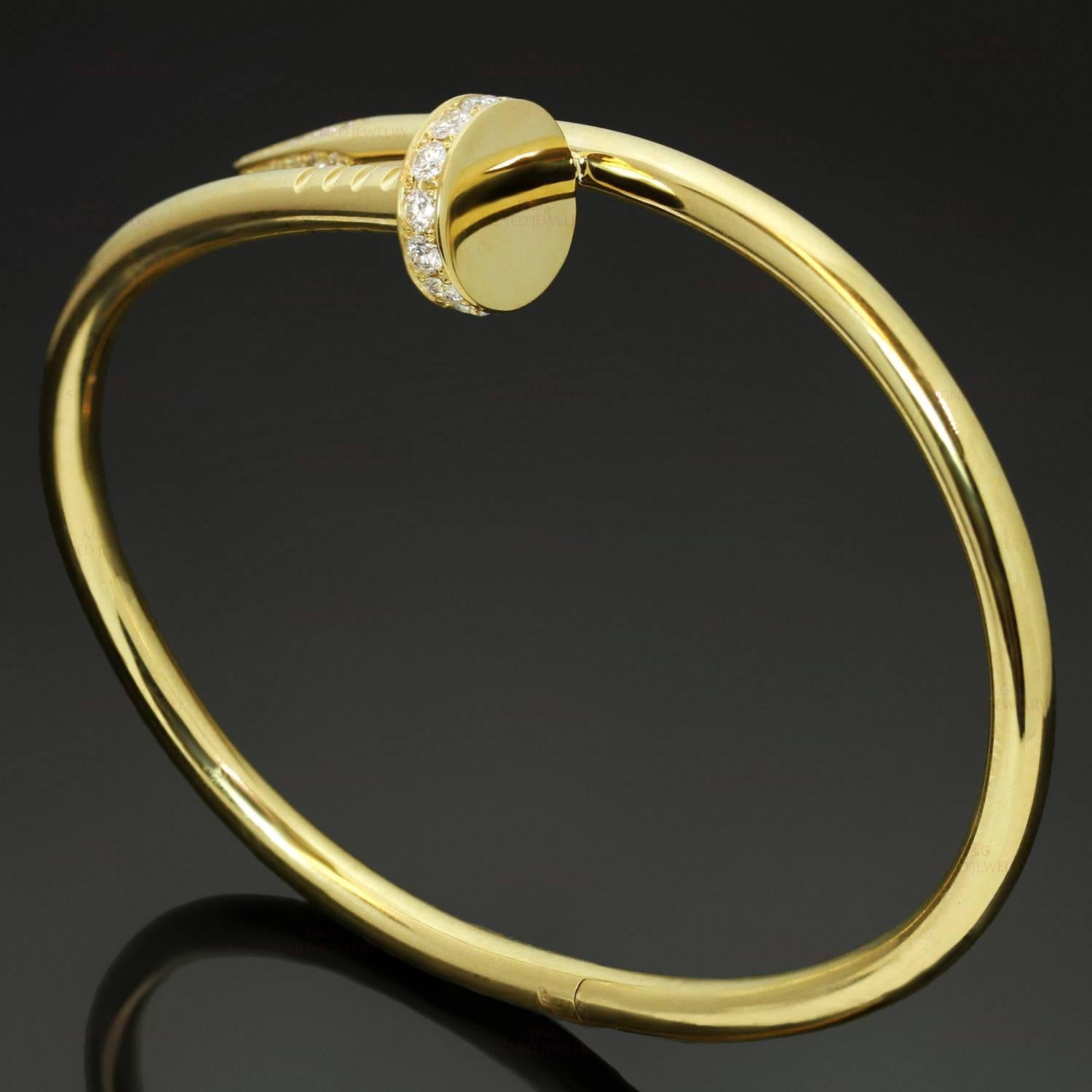 Women's Cartier Juste un Clou Diamond Gold Bracelet 