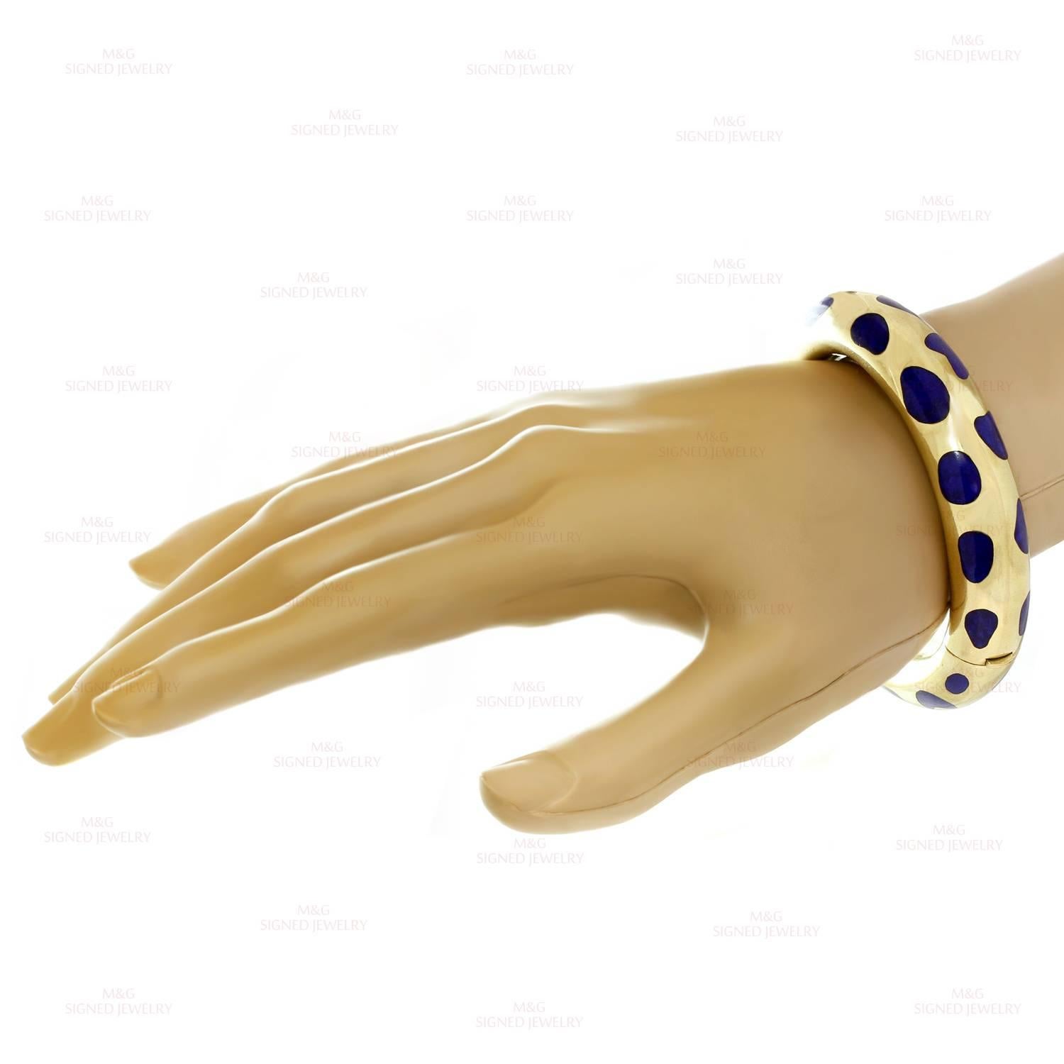 Tiffany & Co. Angela Cummings Lapis Lazuli Gold Bracelet In Good Condition In New York, NY