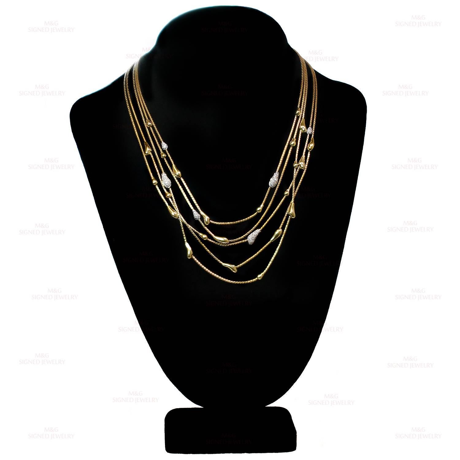 H.Stern Drops Diamond Gold Necklace and Earrings Set 1