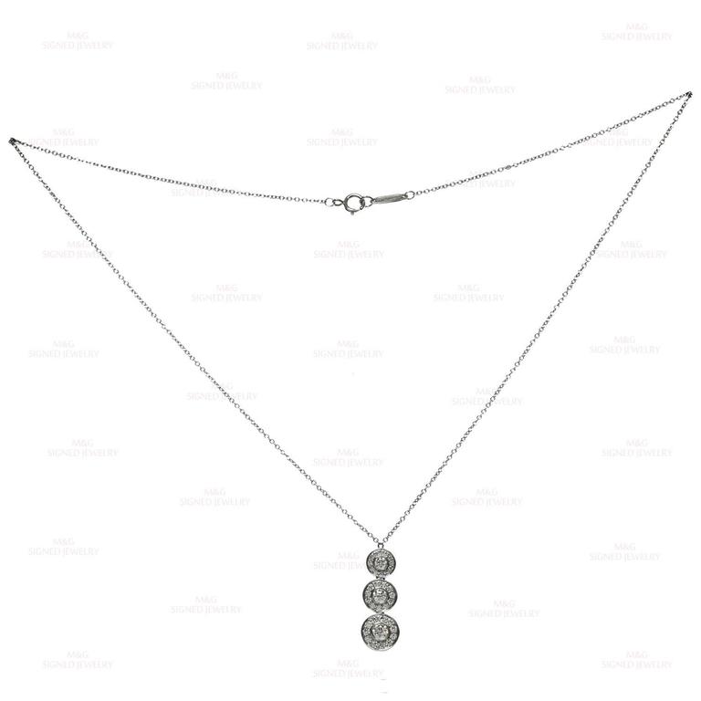 Tiffany and Co. Circlet Diamond Platinum Pendant Necklace For Sale at ...