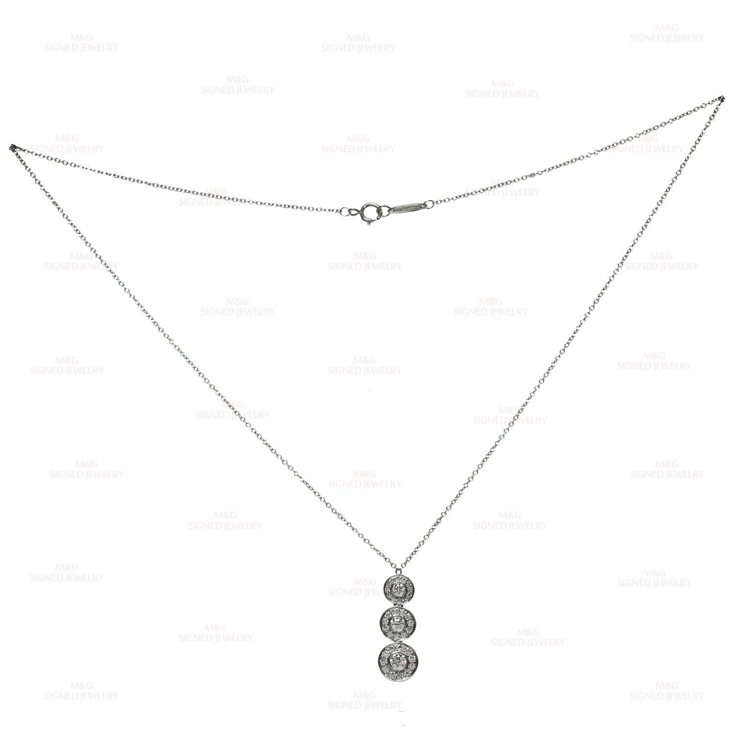 Tiffany & Co. Circlet Diamond Platinum Pendant Necklace 2