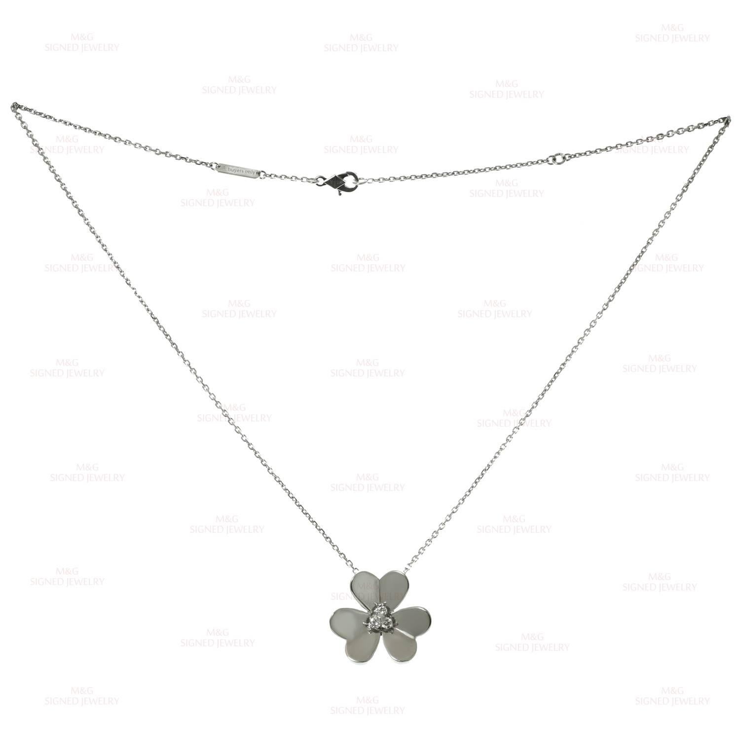 Van Cleef & Arpels Frivole Diamond Gold Pendant Necklace 1