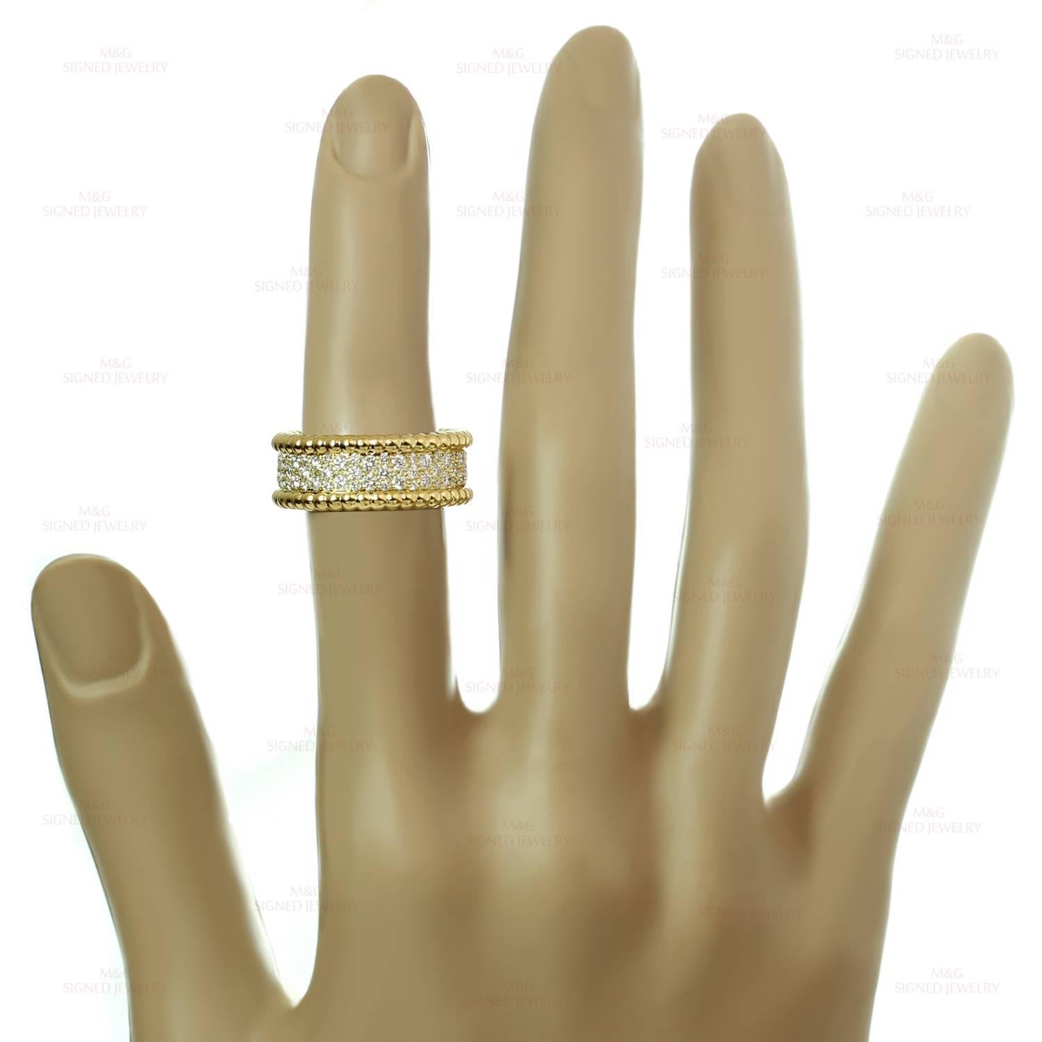 van cleef perlee ring with diamonds