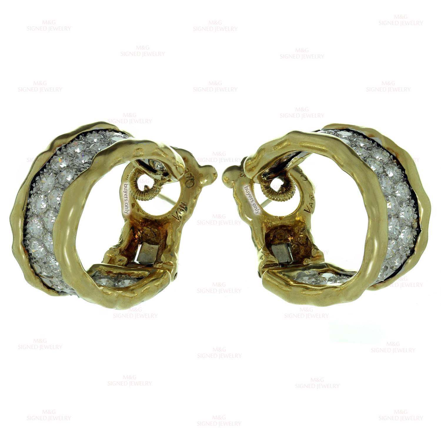 Van Cleef & Arpels Diamond Gold Wrap Earrings 1