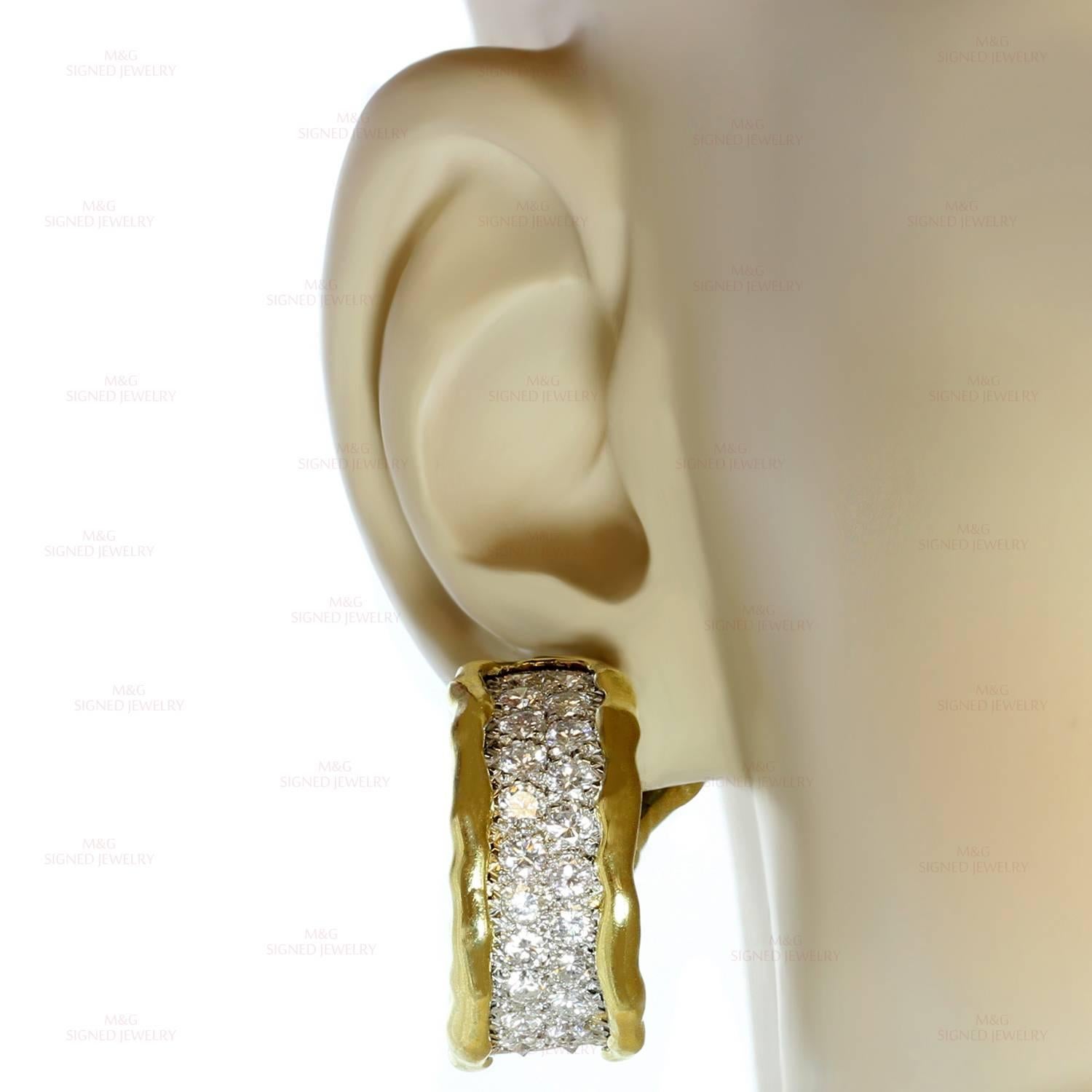 Women's Van Cleef & Arpels Diamond Gold Wrap Earrings