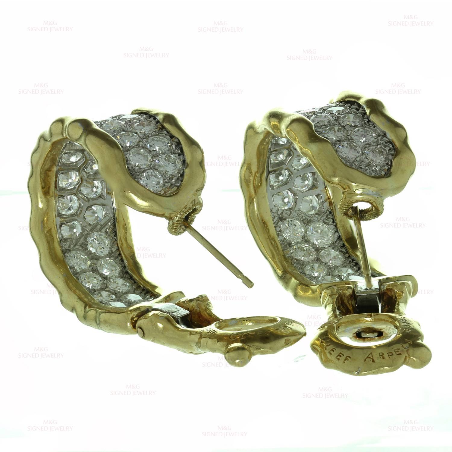 Van Cleef & Arpels Diamond Gold Wrap Earrings 3