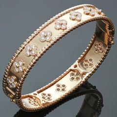 Van Cleef & Arpels Perlée Clover Diamond Gold Bracelet