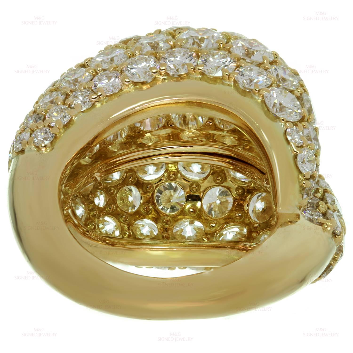 Van Cleef & Arpels Double Boule Diamond Gold Ring. Sz 6.5 - EU 53 3