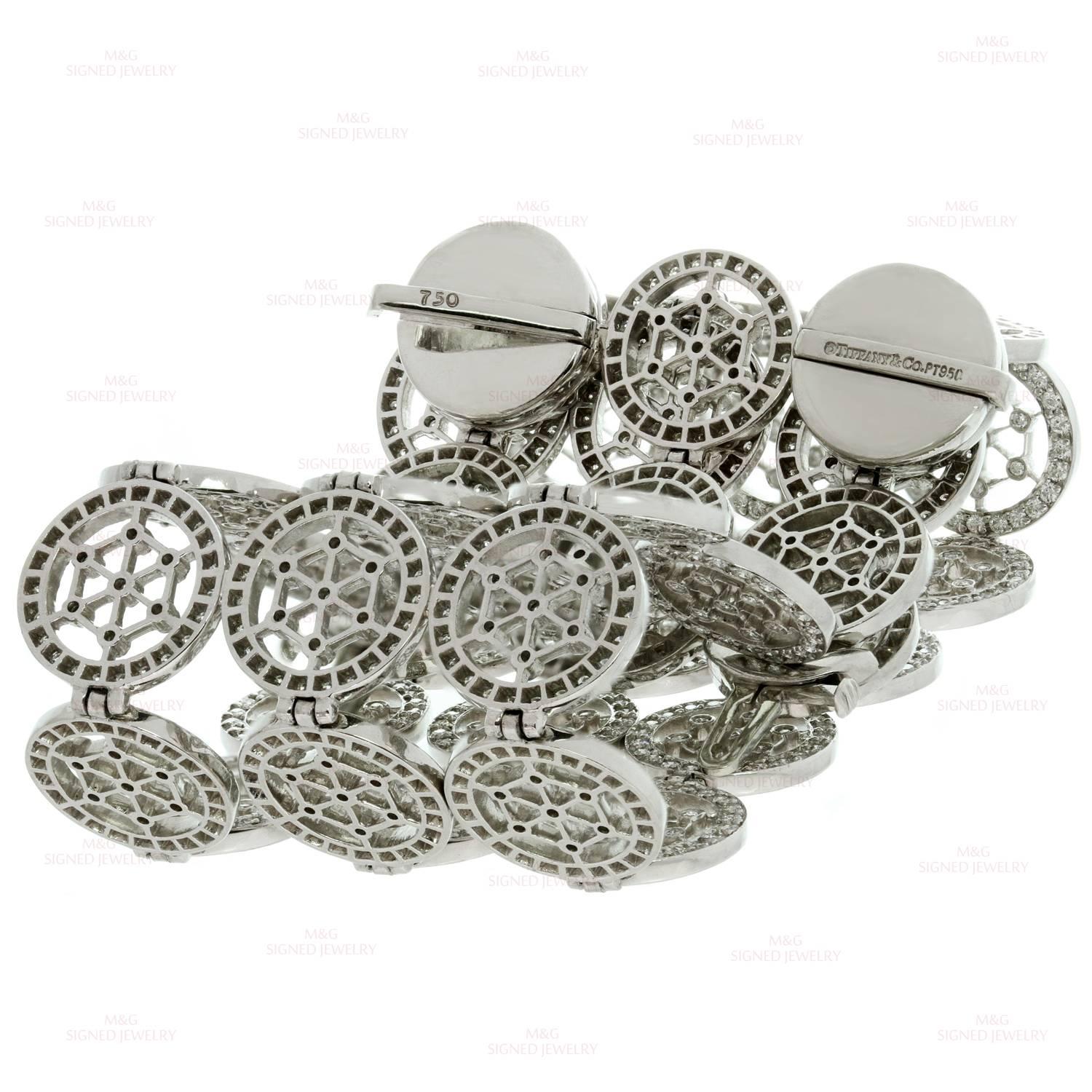 Tiffany & Co. Voile Diamond Platinum 3-Row Bracelet 1