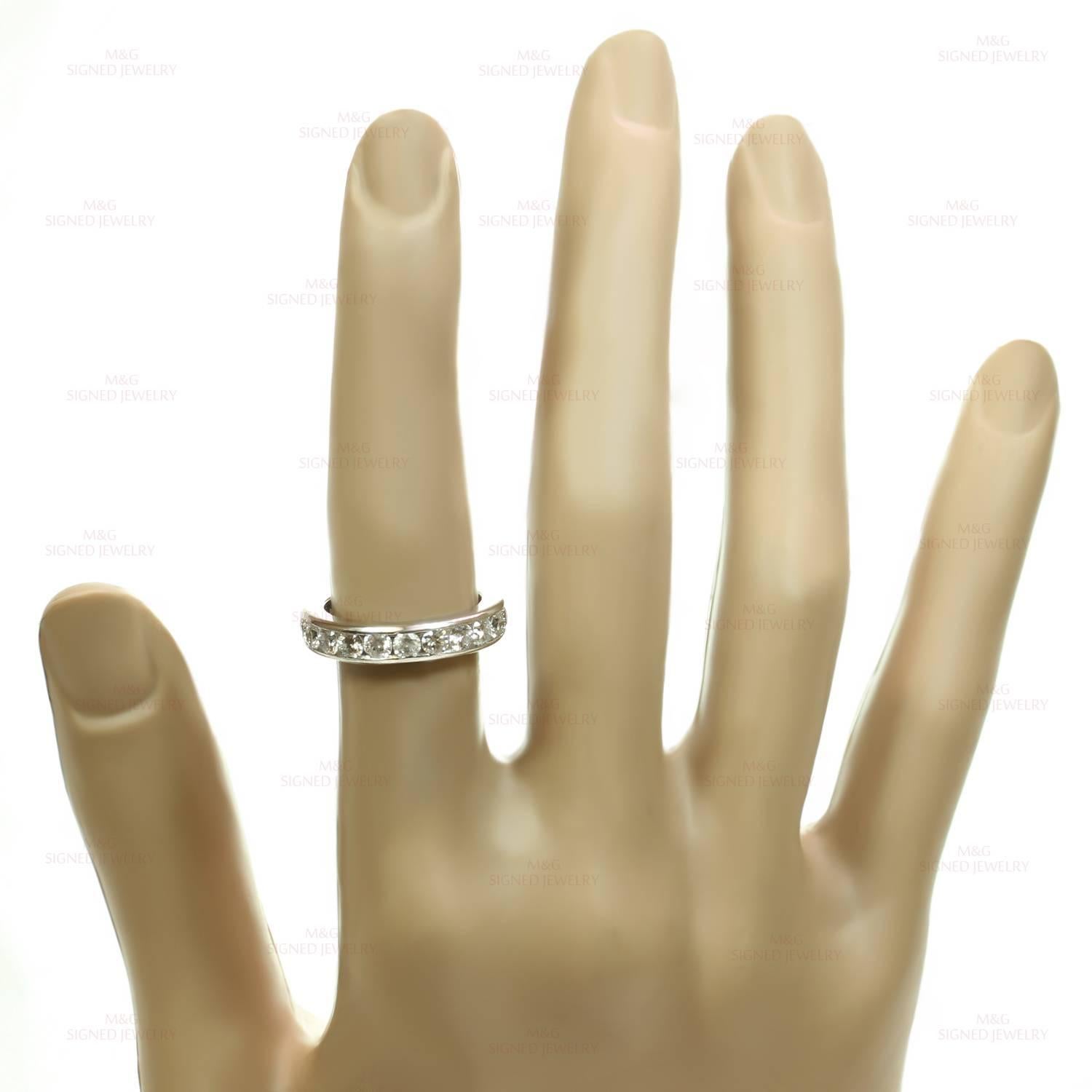 Tiffany and Co. Diamond Platinum Band Ring For Sale at 1stDibs
