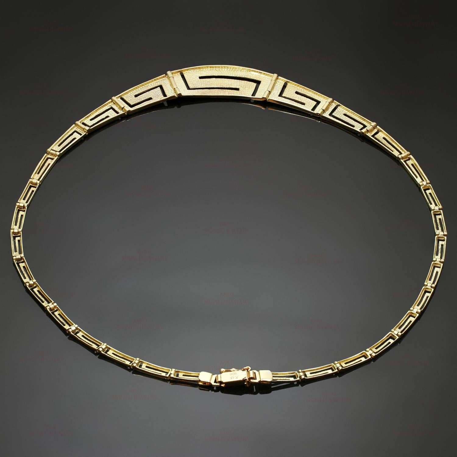 1900s Gold Geometric Link Necklace 2