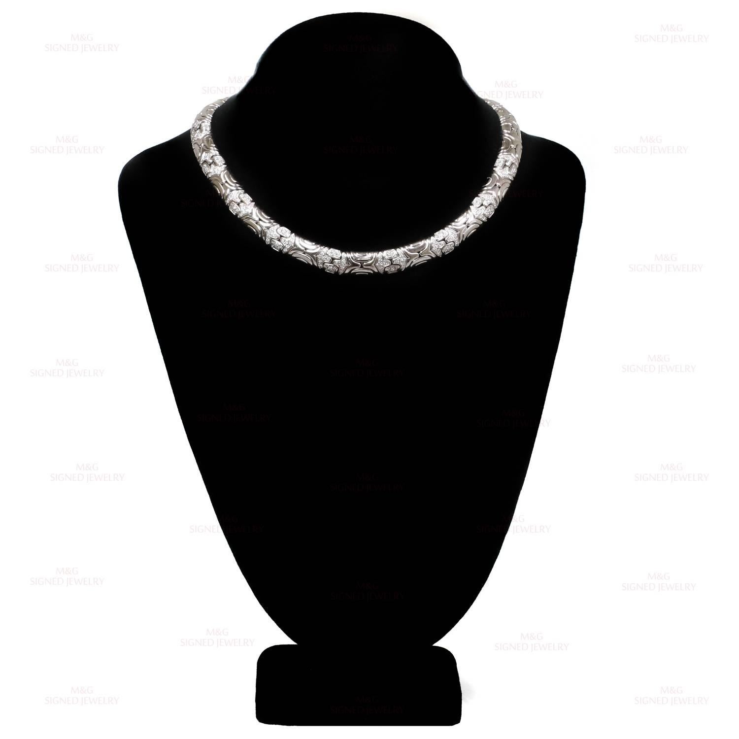 Women's Bulgari Parenthesis Diamond Gold Small Collar Necklace