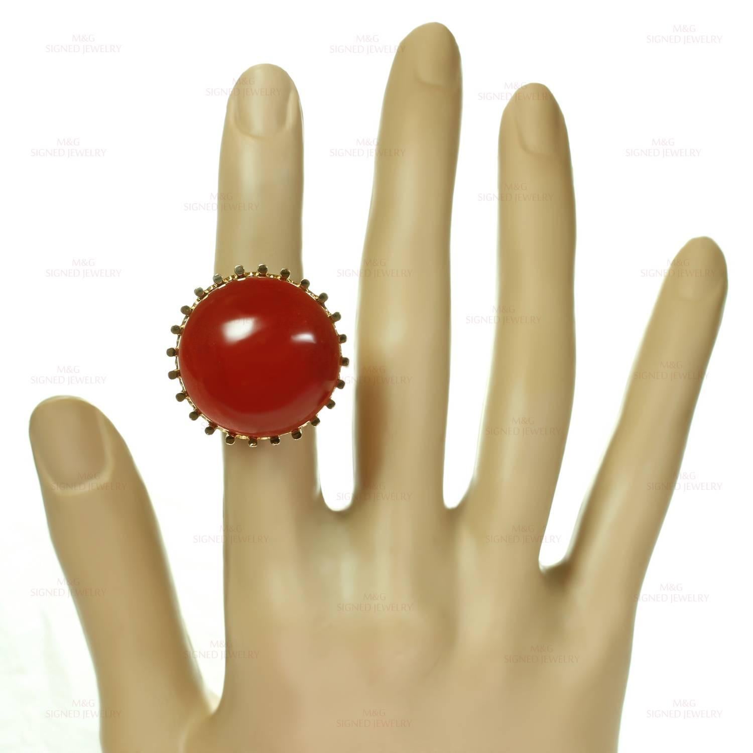 oxblood coral ring