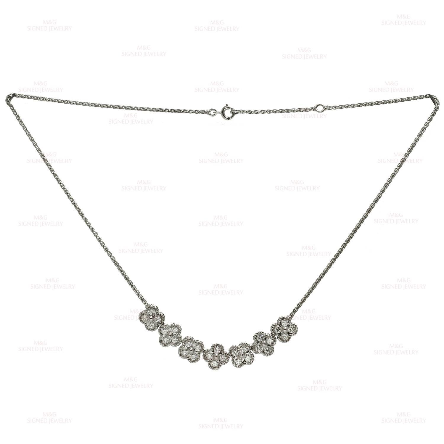 VAN CLEEF & ARPELS Arno Alhambra Diamond White Gold Necklace 2