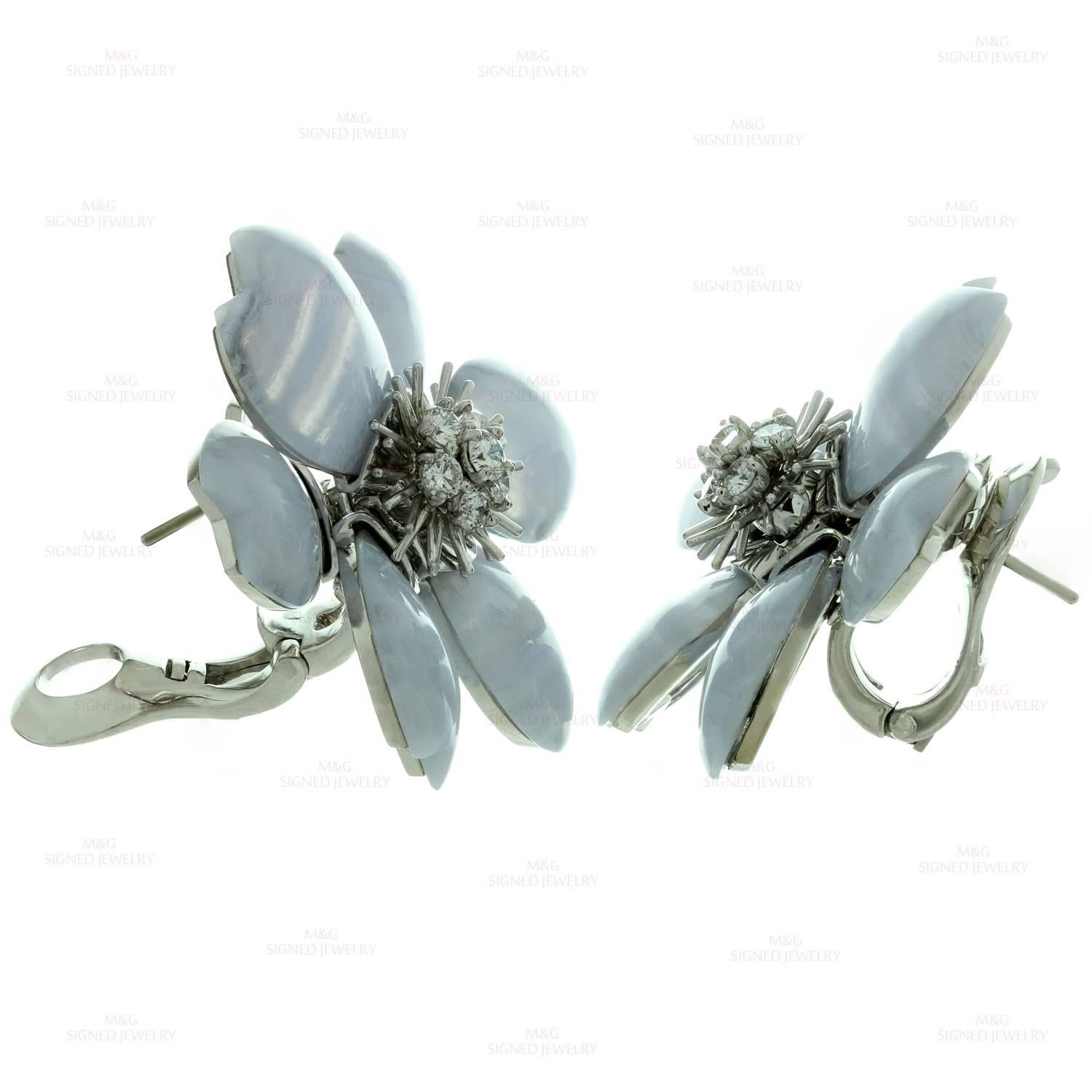 van cleef rose de noel earrings
