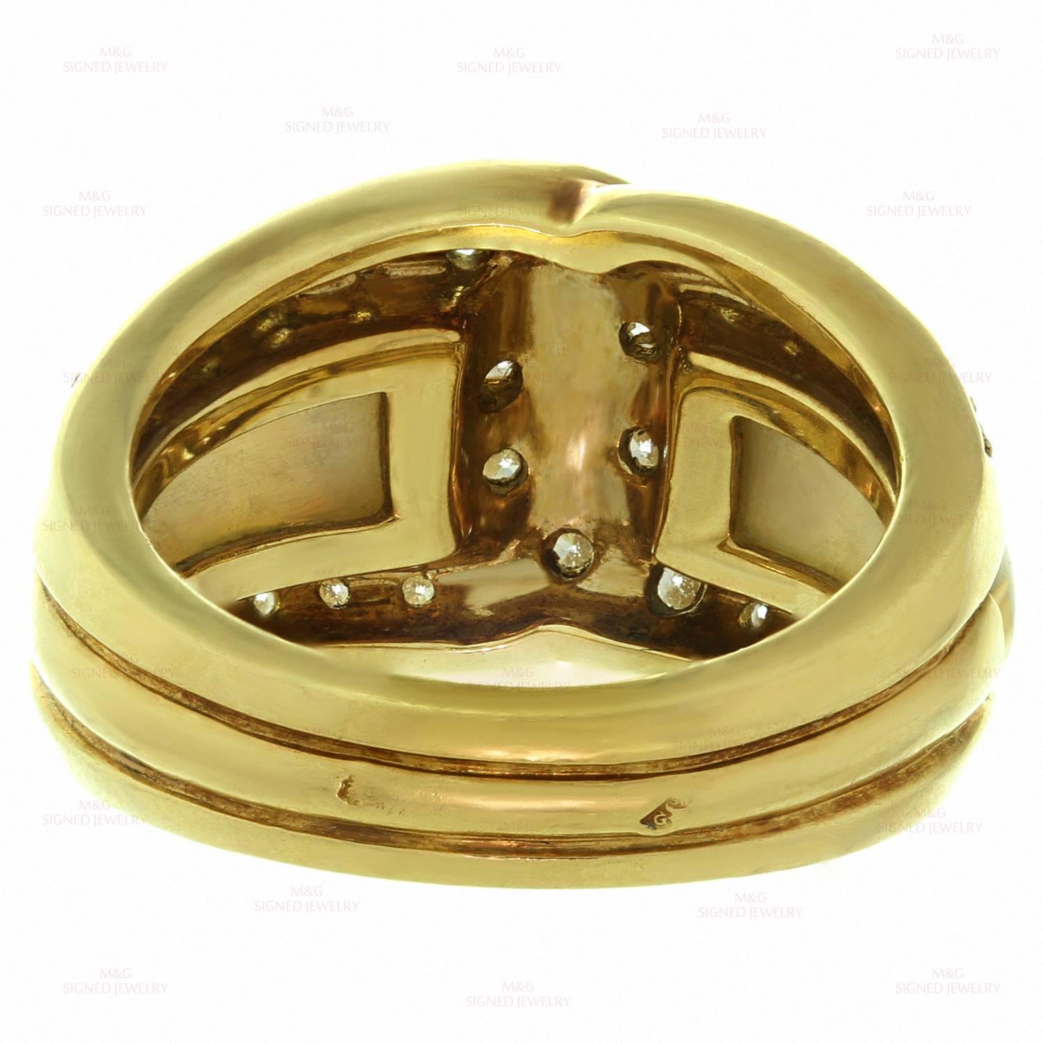 Van Cleef & Arpels Mother of Pearl Diamond Gold Ring 2