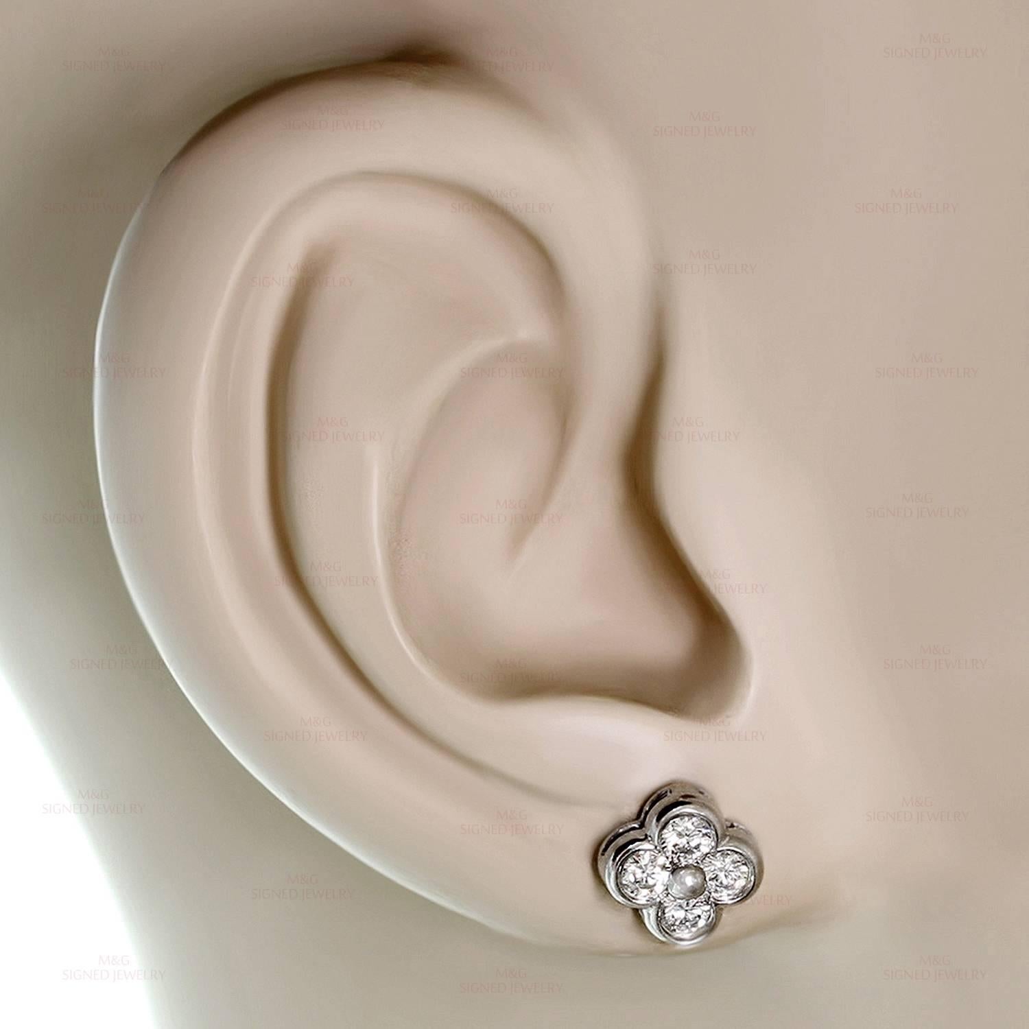 tiffany flower diamond earrings