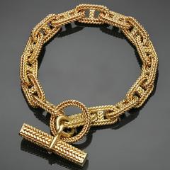 1960s Hermes Chain D'Ancre Gold Bracelet