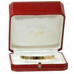 Cartier Love Yellow Gold Bangle Bracelet Box