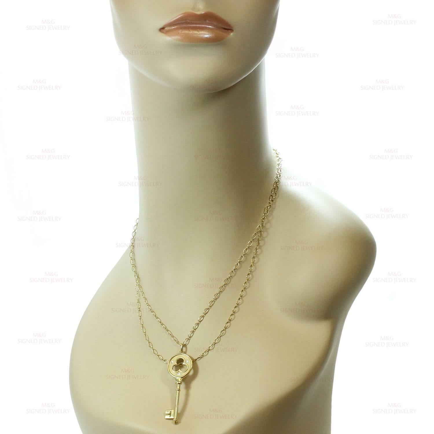 tiffany clover key necklace 
