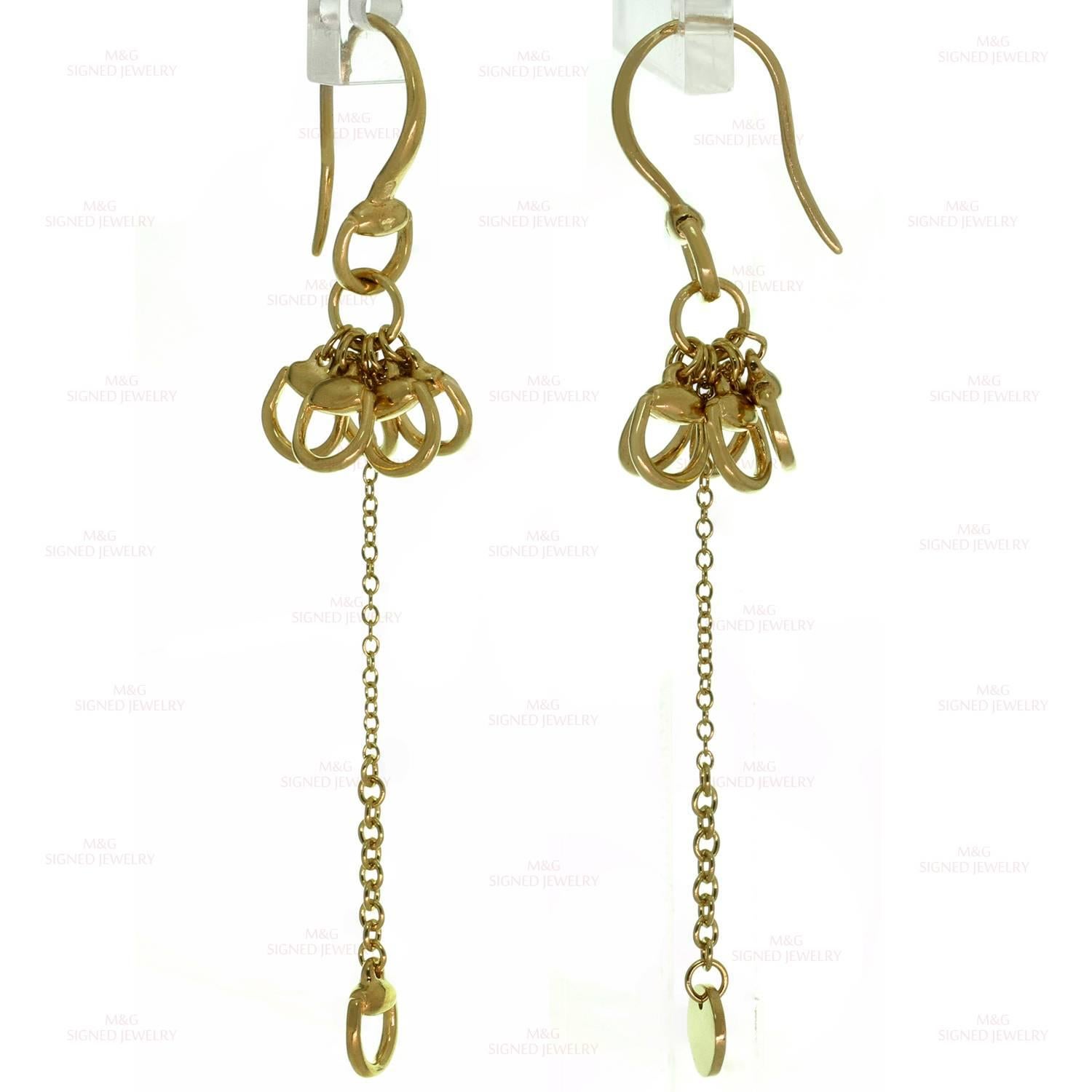 Gucci Horsebit Yellow Gold Necklace and Dangle Earrings Set 3