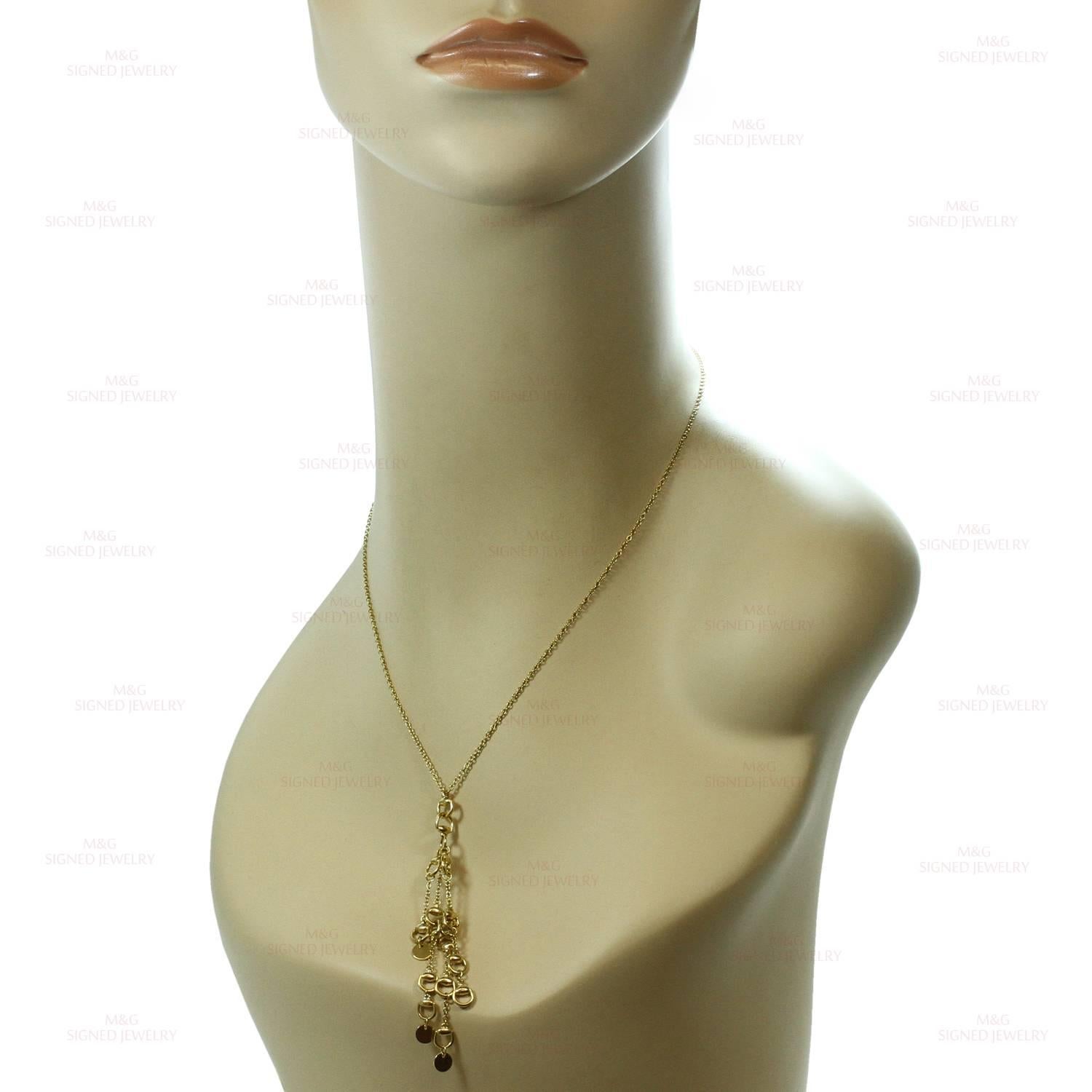 Women's Gucci Horsebit Yellow Gold Necklace and Dangle Earrings Set