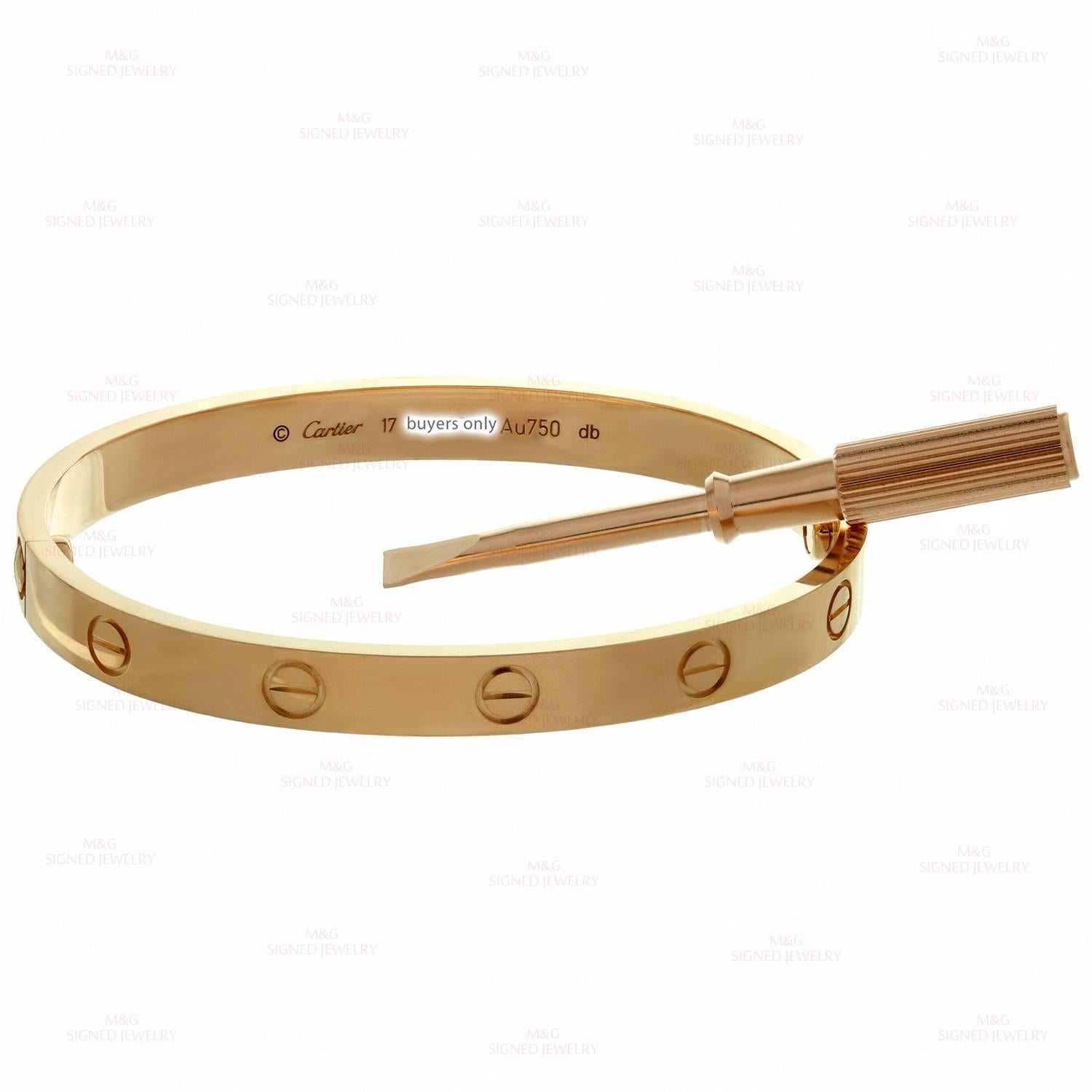 Women's Cartier Love Rose Gold New Style Bracelet 