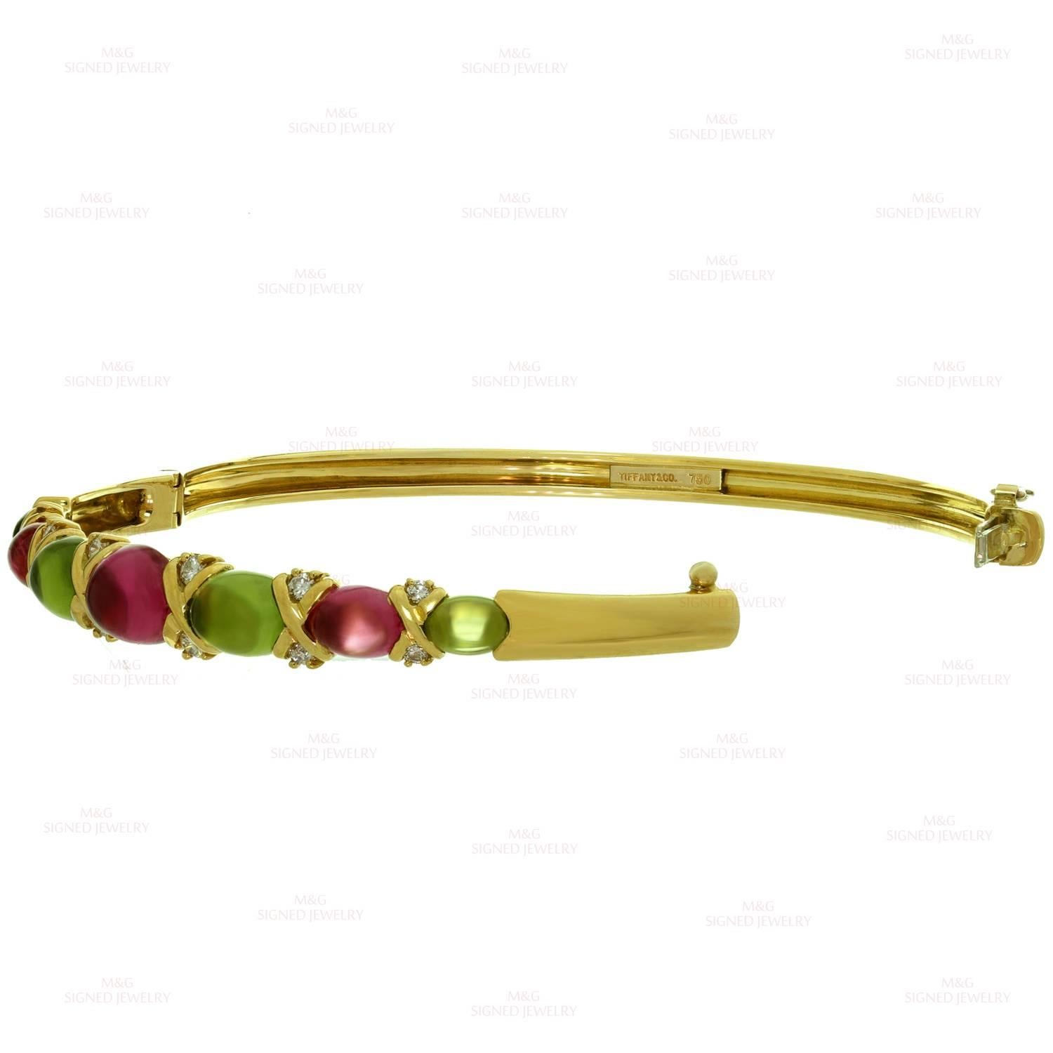 Tiffany & Co. Gemstone Yellow Gold Bracelet Earrings Brooch Set 3