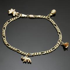 Yellow Gold Charm Ankle Bracelet