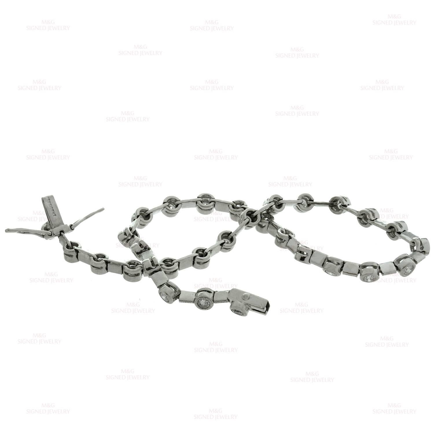 Classic Diamond White Gold Tennis Bracelet In Excellent Condition In New York, NY