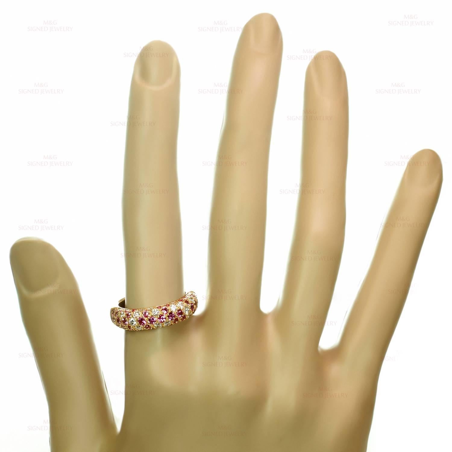 etincelle de cartier ring pink gold diamonds