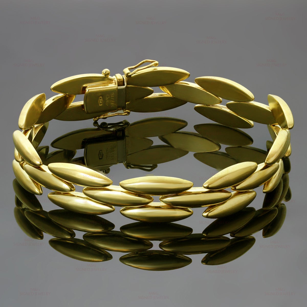 Women's 1980s Cartier Gentiane Gold Link Bracelet