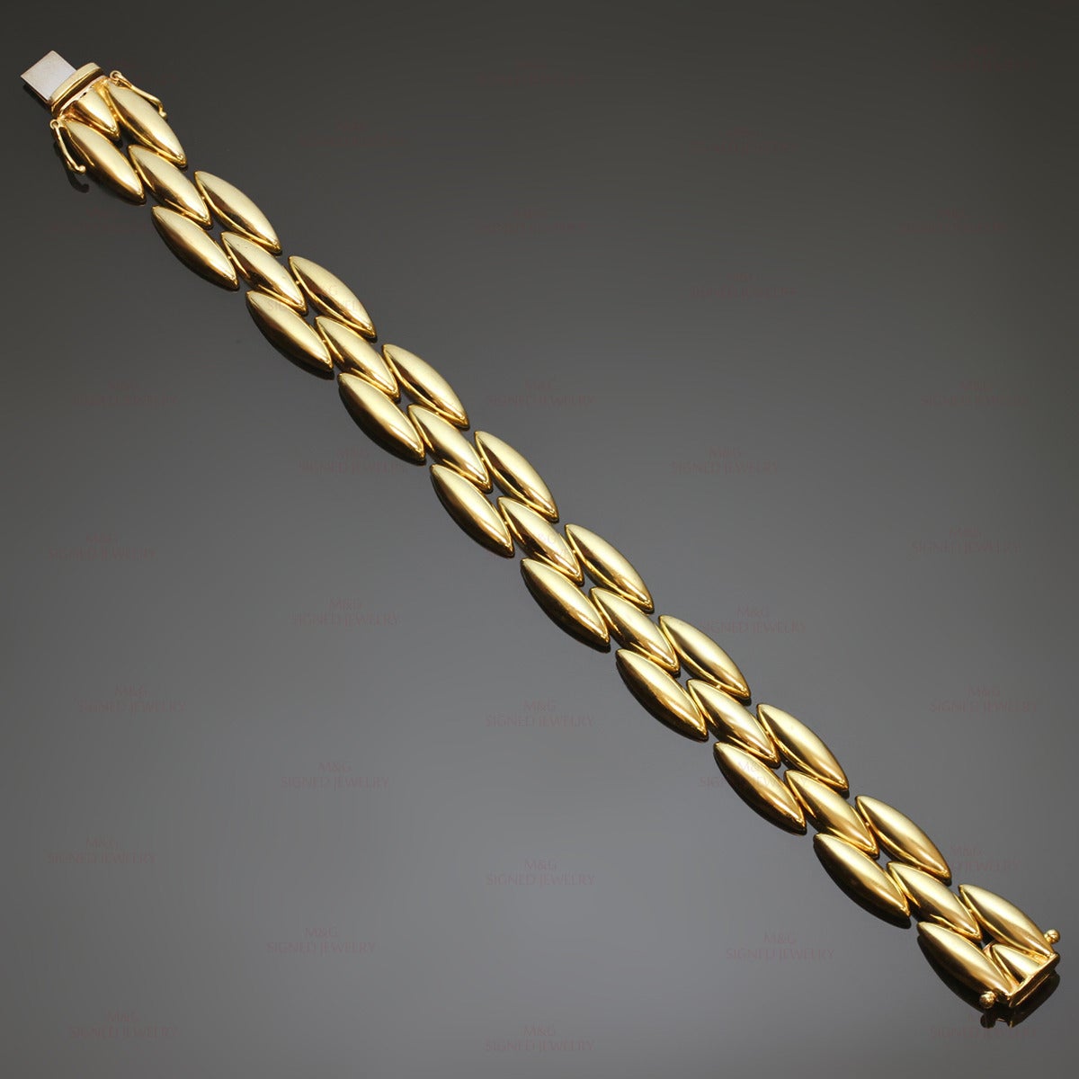 1980s Cartier Gentiane Gold Link Bracelet 1