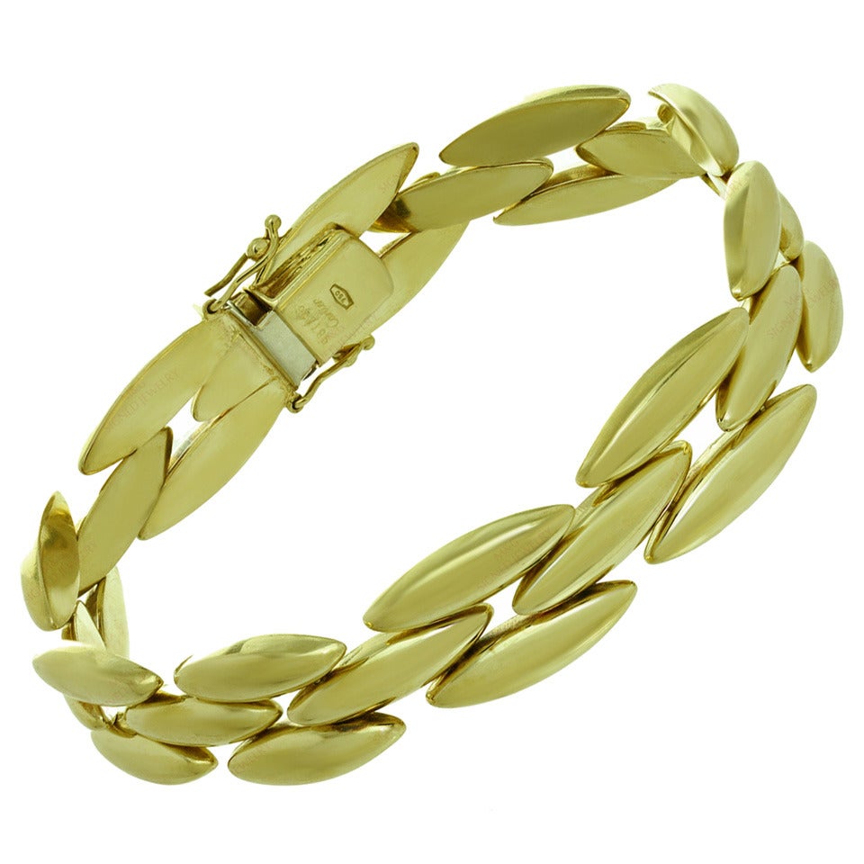 1980s Cartier Gentiane Gold Link Bracelet
