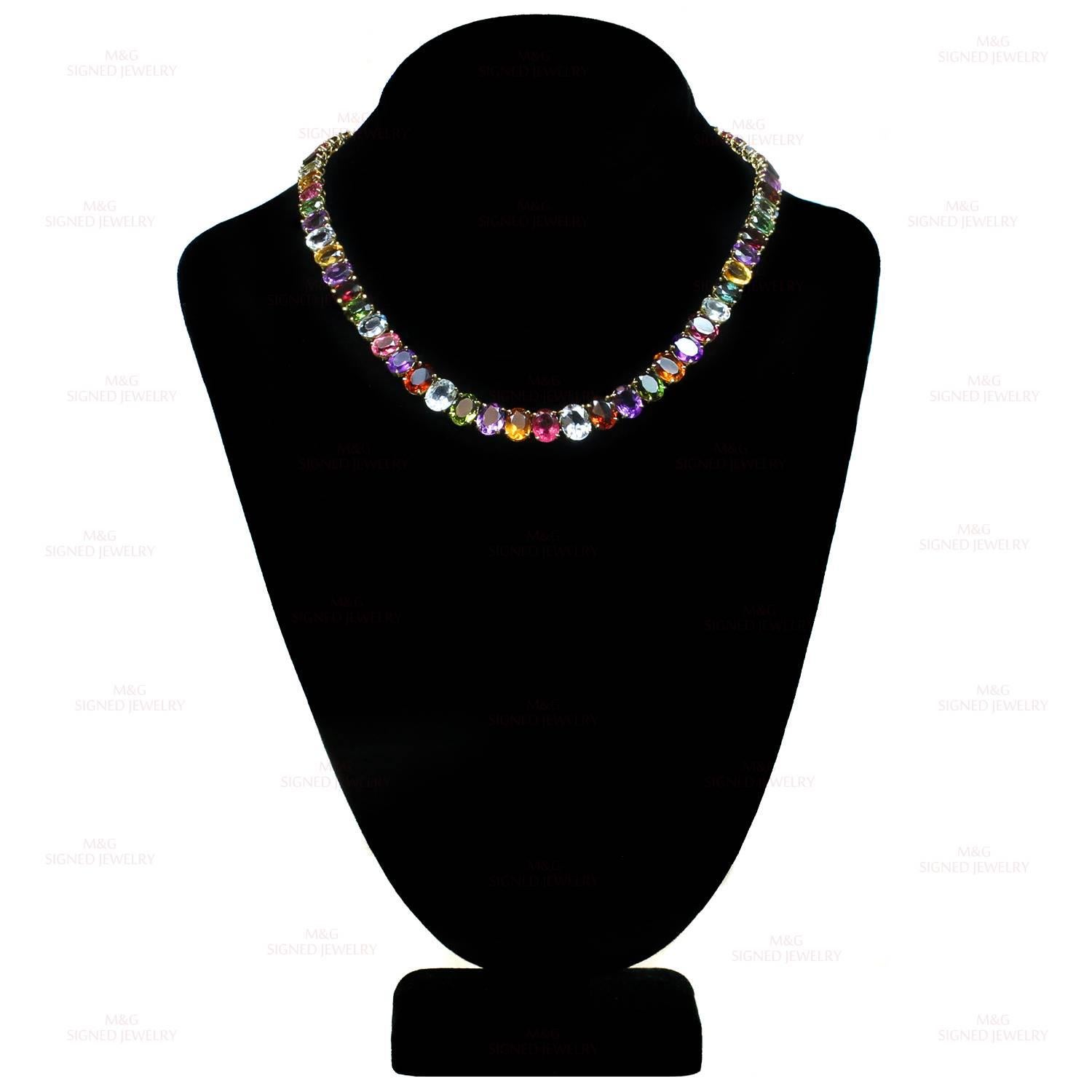 multicolor gemstone necklace