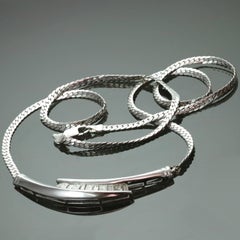 Diamond White Gold Snake Chain Pendant Necklace